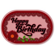 Happy Birthday Flower Lace Card
