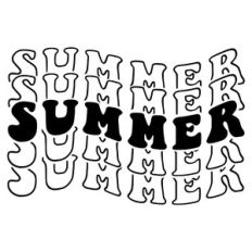 Summer wavy mirrored text