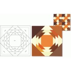 pineapple quilt block foundation to stitch