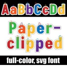 Paperclipped Primary Color Font