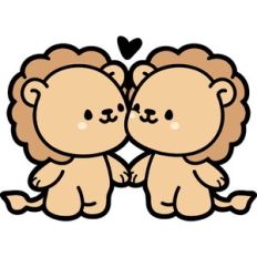 cute lions gay couple