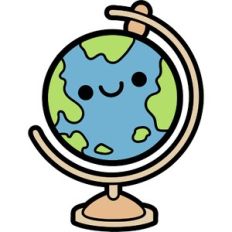kawaii world globe