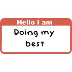funny motivational name label