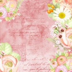 Pink Floral Vintage Background