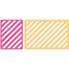 set of 2 diagonal stripe journaling cards