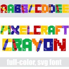 Pixelcraft Crayon Color Font