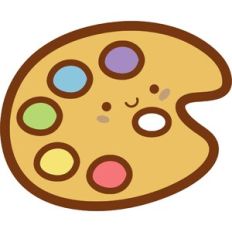 cute artist color palette