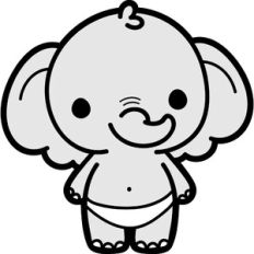 cute baby elephant