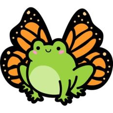 cute butterfly frog