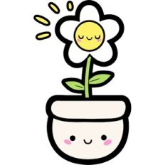 cute daisy in a pot