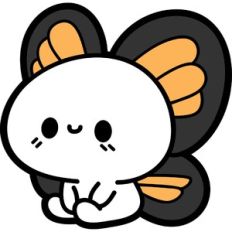 simple sticky man with butterfly wings
