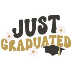 Just Graduated Retro Flowers