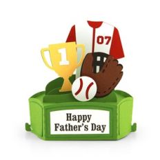 Hexagon Pop Up Card Baseball
