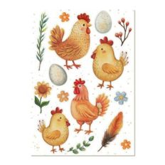 Stickers with chickens
