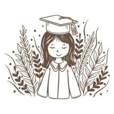 Graduate with flowers