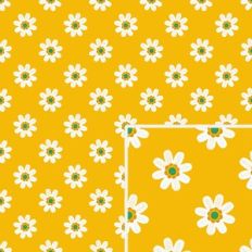 Yellow Daisy Dot Pattern