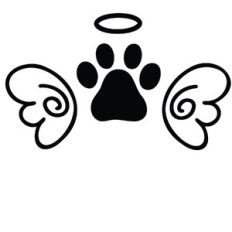 Dog paw with wings