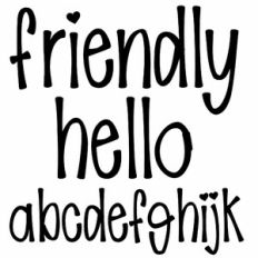 Friendly hello marker handwriting font