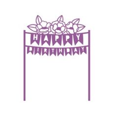 Floral cake topper