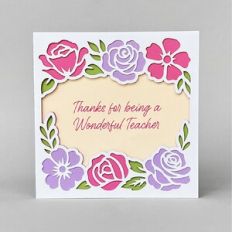 Card For Teachers With Flowers