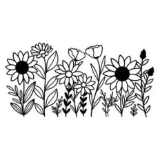 Sunflowers and Wildflowers Border