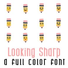 Looking Sharp Full Color Font