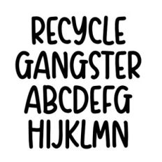 BFC Recycle Gangster Cute Girly Handwriting Font