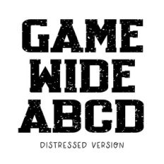 BFC Game Wide Distressed Sports Jersey Football Font