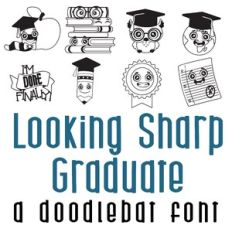 Looking Sharp Graduate Doodlebat Font