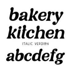 BFC Bakery Kitchen Italic Rounded Farmhouse Serif Font