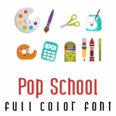 Pop School Full Color Font