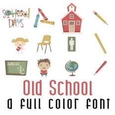 Old School Full Color Font