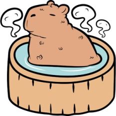 cute relaxing capybara