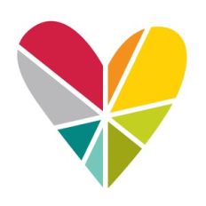 Heart Pie Chart Cut Apart Multicolored