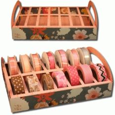 3d ribbon and washi tape storage tray