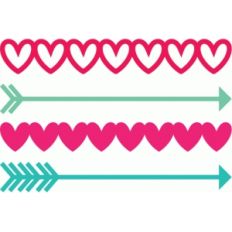arrow and heart borders