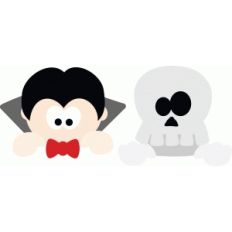 dracula and skeleton peekers