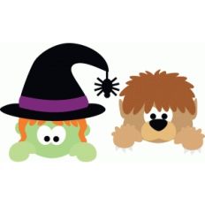 witch and werewolf peekers