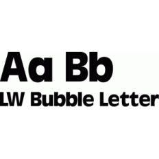 lw bubble letter font