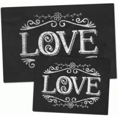 chalkboard set - love