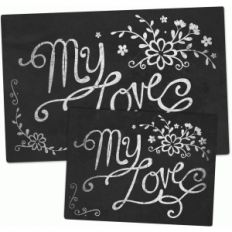 chalkboard set - my love