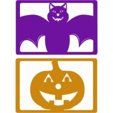 bat and pumpkin cards