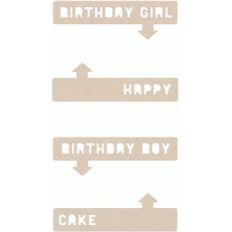 arrow tabs - birthday