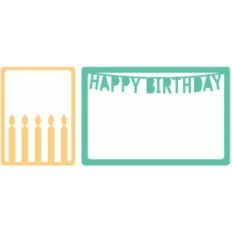 set of 2 birthday journaling cards