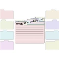 set of 8 recipe cards