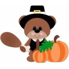 pilgrim bear holding turkey leg thanksgiving