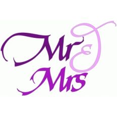 mr and mrs - calligraphic
