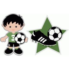 soccer boy with cleats and star