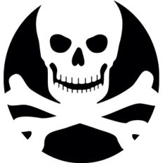 skull and cross bones jack o lantern