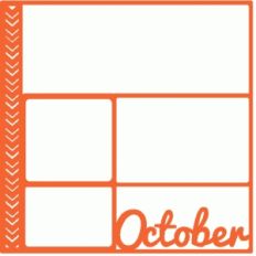 october scrapbook page / template / layout